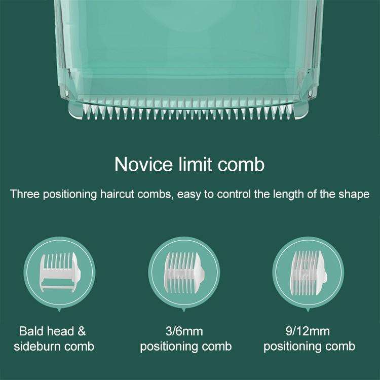Household Baby Children's Rechargeable Electric Push Shaving Head Hair Clipper(Green)