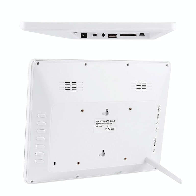12.0 inch Digital Picture Frame with Remote Control Support SD / MMC / MS Card and USB , White (1...