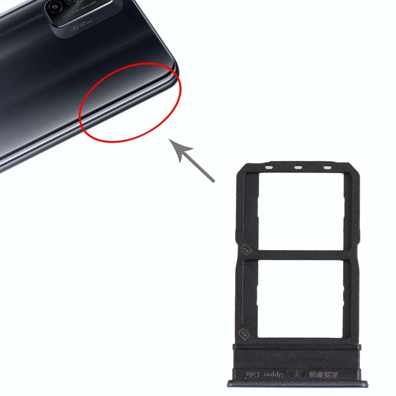 For vivo iQOO Neo5 V2055A SIM Card Tray + SIM Card Tray (Black)