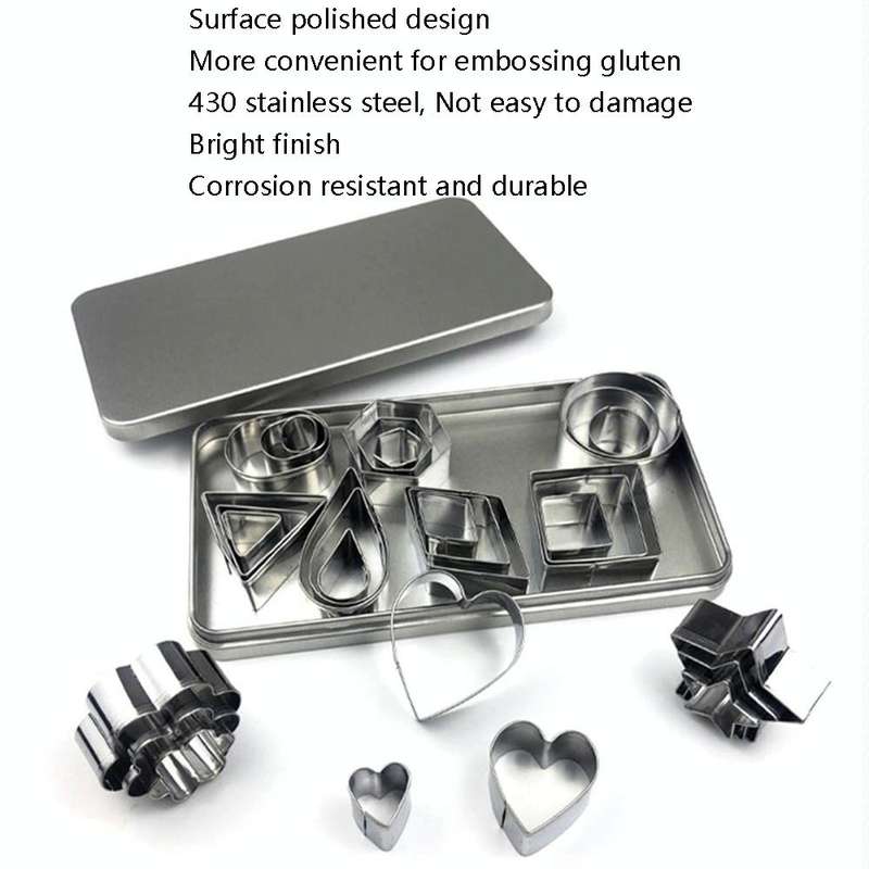 30 PCS / Set Stainless Steel Biscuit Mold