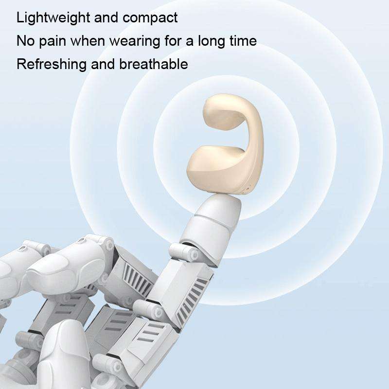 Single Ear Bone Conduction Bluetooth Earphone In-Ear Wearable Running Sports Mini(Skin Color)