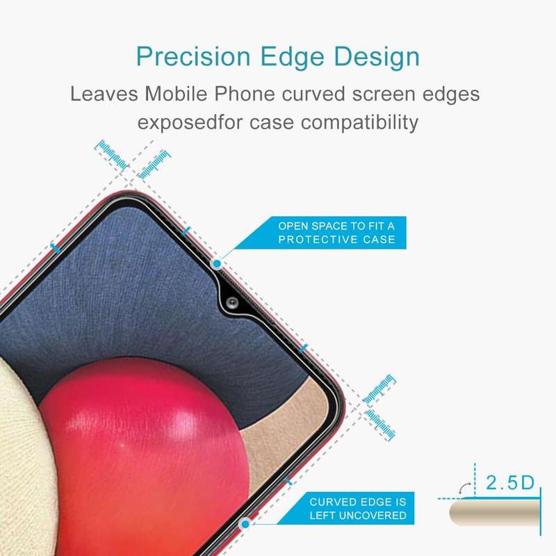 For Samsung Galaxy A02s 0.26mm 9H 2.5D Tempered Glass Film