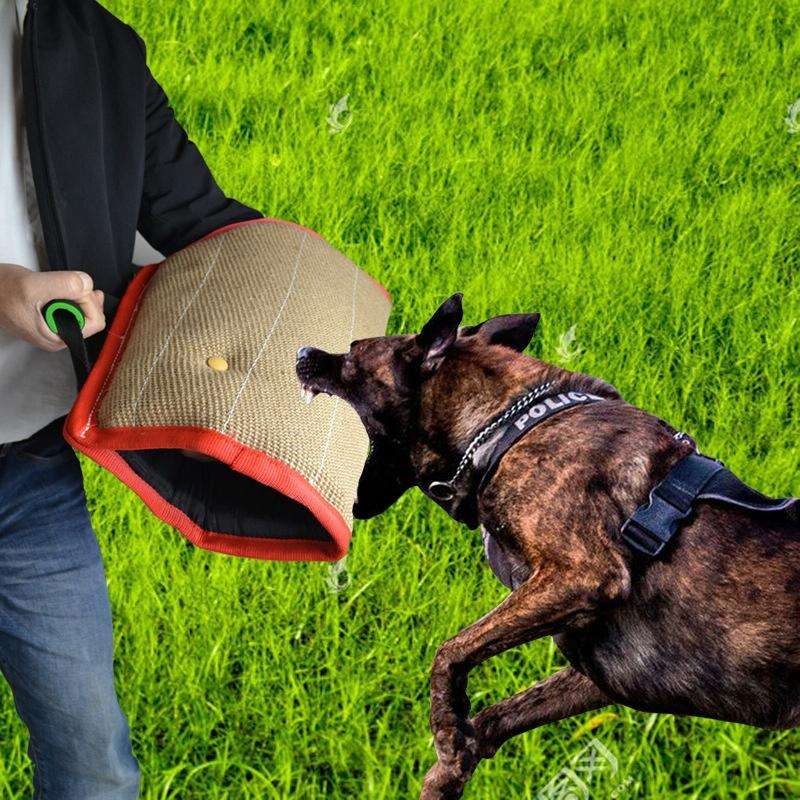 Red Twill Jute Training Dog Bite Sleeve Open Sleeve Protector Pet Products