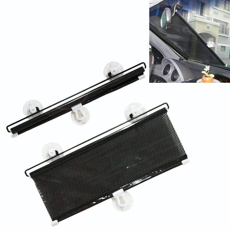 Retractable Car Window Sun Shade for Automobile Front and Back Windshield, Size: 125cm x 50cm, Ra...