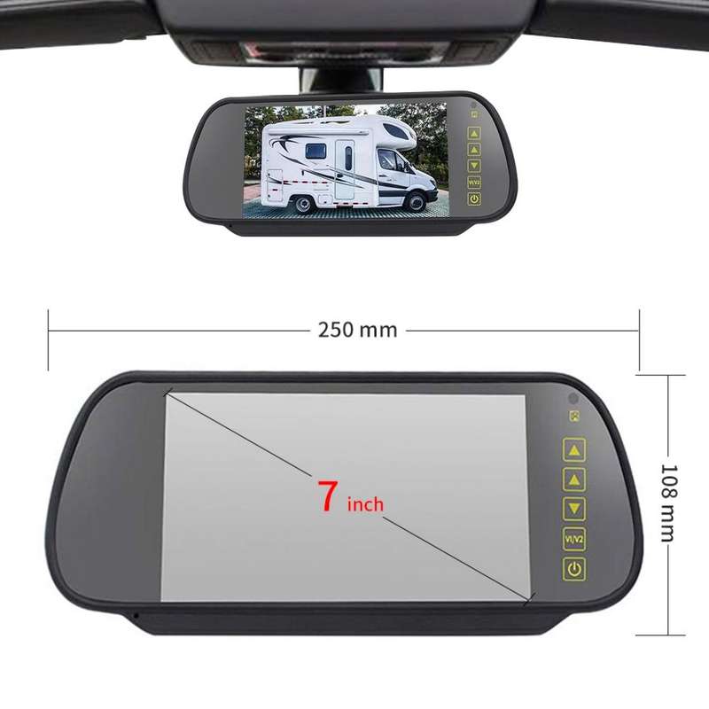 PZ478 Car Waterproof 170 Degree Brake Light View Camera + 7 inch Rearview Monitor for Chevrolet E...