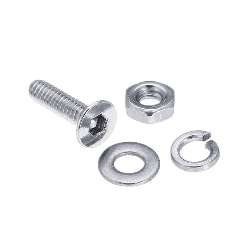 600 PCS M2 304 Stainless Steel Hex Socket Flat Head Screw Washer Nut Kit