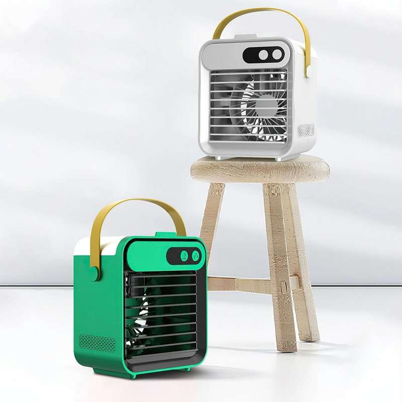 USB Mini Refrigeration And Humidification Air Conditioner Desktop Water-cooled Fan(White)