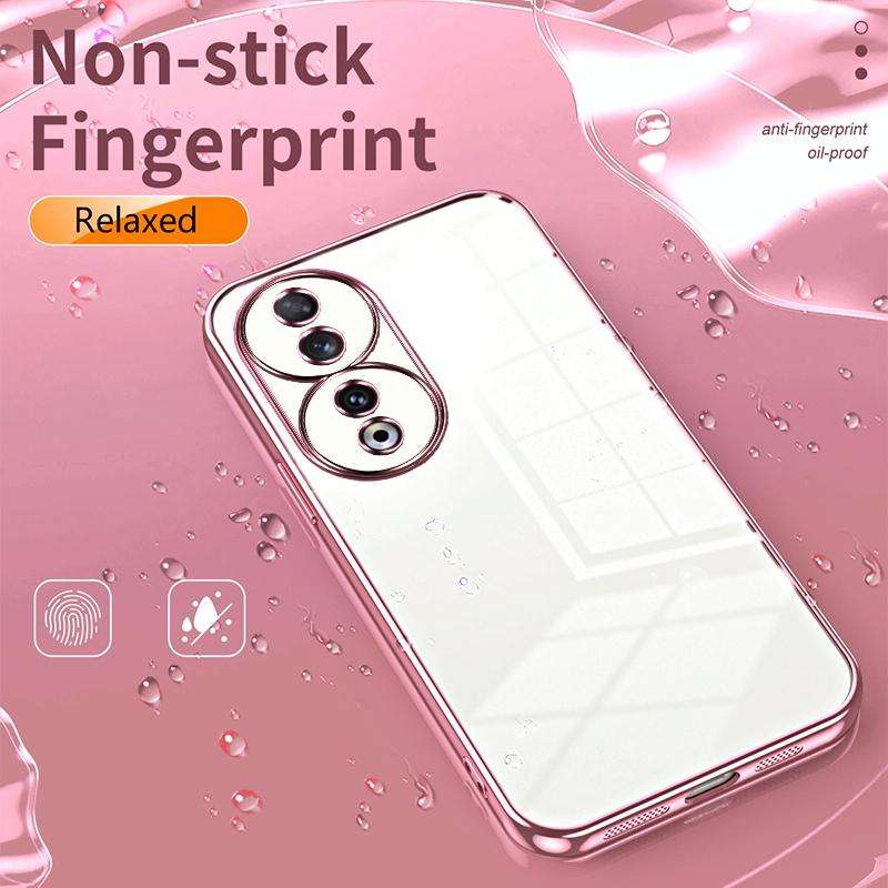 For Honor 90 Transparent Plating Fine Hole Phone Case(Gold)