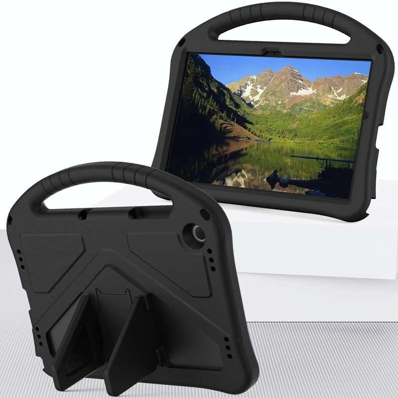 For Samsung Galaxy Tab A9+ EVA Shockproof Tablet Case with Holder(Black)