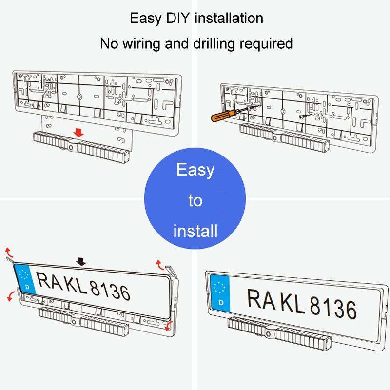 Solar Powered Rear View System Reversing Wireless Transmission Car Camera Display(RC01)