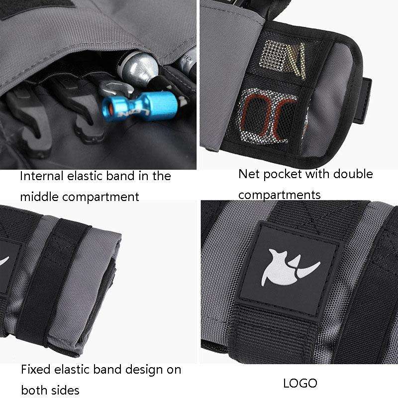 Rhinowalk RK5100 Bicycle Tools Storage Bag Mountain Bike Saddle Bag(Black)