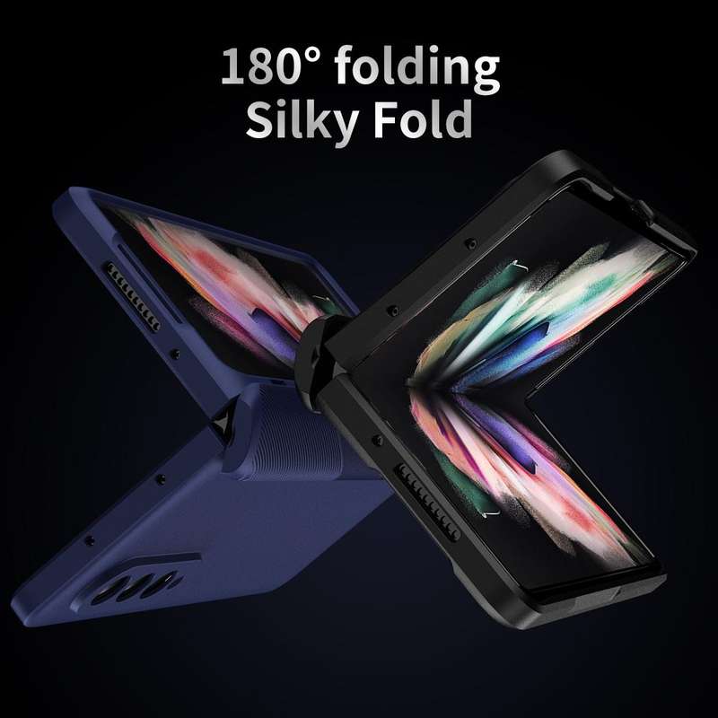 For Samsung Galaxy Z Fold3 5G 360 Full Body Armor Hinge Flip Phone Case(Black)