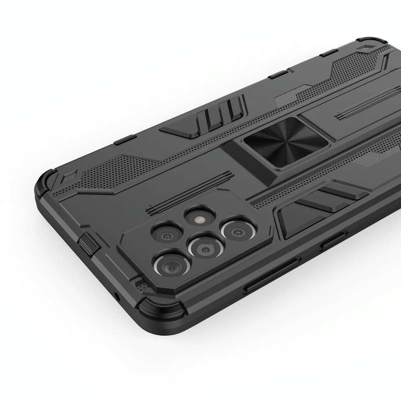 For Samsung Galaxy A52 5G / 4G Supersonic PC + TPU Shock-proof Protective Case with Holder(Black)