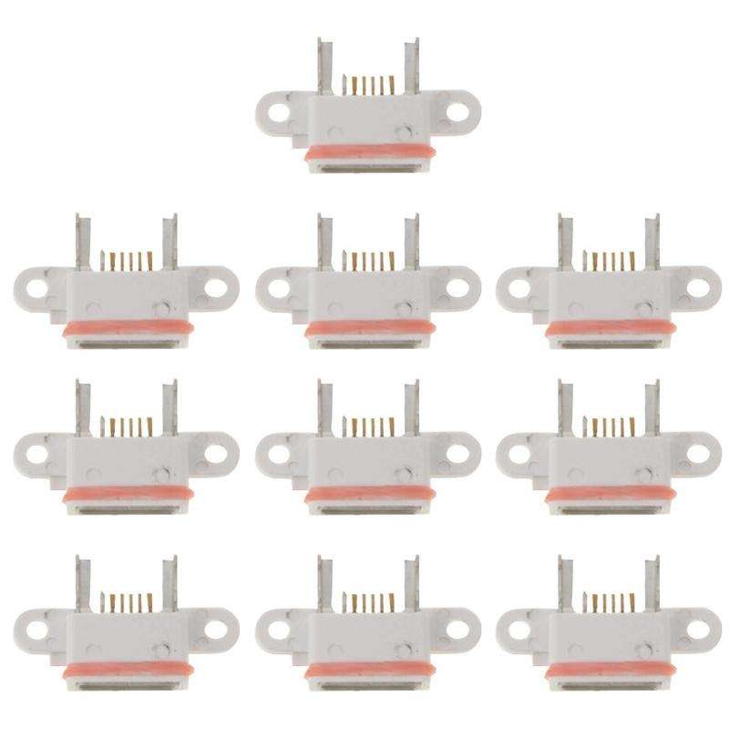 10 PCS Charging Port Dock Connector  for Xiaomi Mi 4(White)