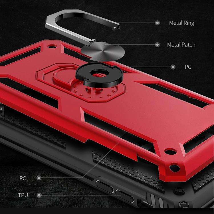 For iPhone SE 2022 / SE 2020 Shockproof TPU + PC Protective Case with 360 Degree Rotating Holder(...