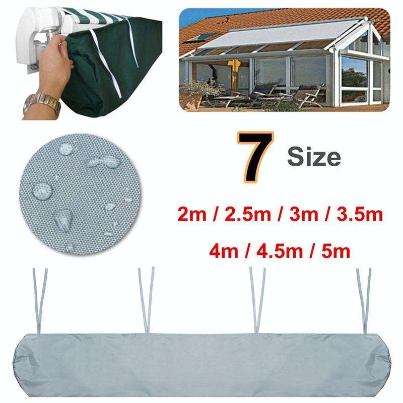Outdoor Patio Canopy Awning Waterproof Cover Retractable Dustproof Protective Cover, Size: 3.5m(G...