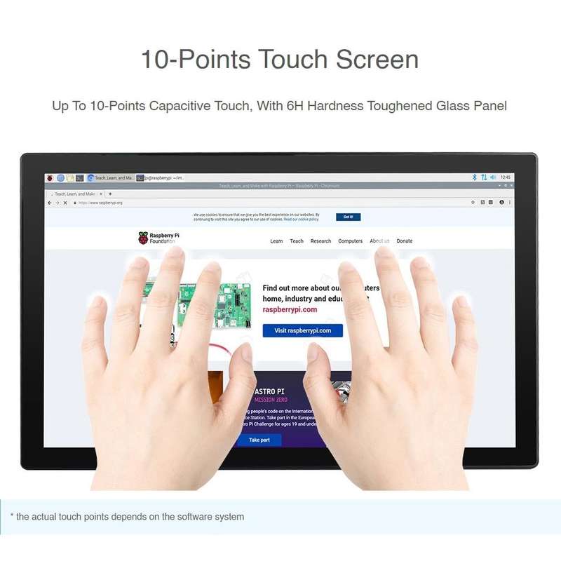 WAVESHARE Mini-Computer Powered by Raspberry Pi CM4 Touch Screen(EU Plug)