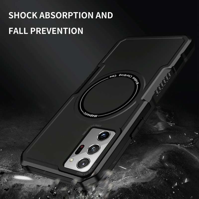 For Samsung Galaxy Note20 Ultra MagSafe Shockproof Armor Phone Case(Black)