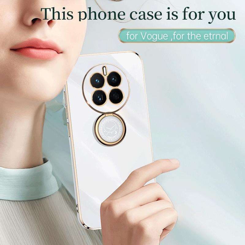 For Huawei Y6p XINLI Straight Edge 6D Electroplate TPU Phone Case with Ring Holder(Hawthorn Red)