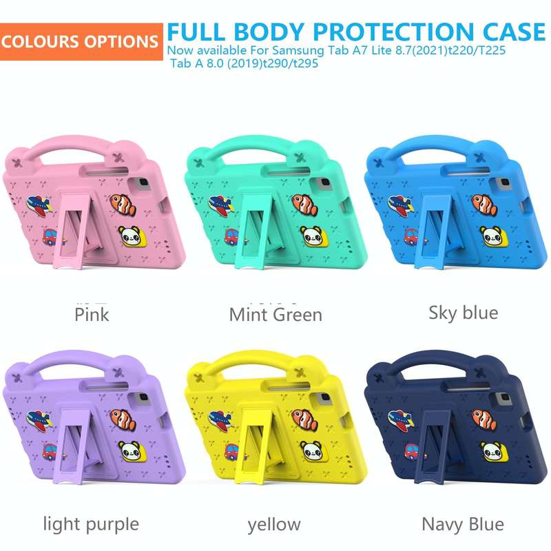 For Samsung Galaxy Tab A 8.0 2019 T290 / T295 Handle Kickstand Children EVA Shockproof Tablet Cas...