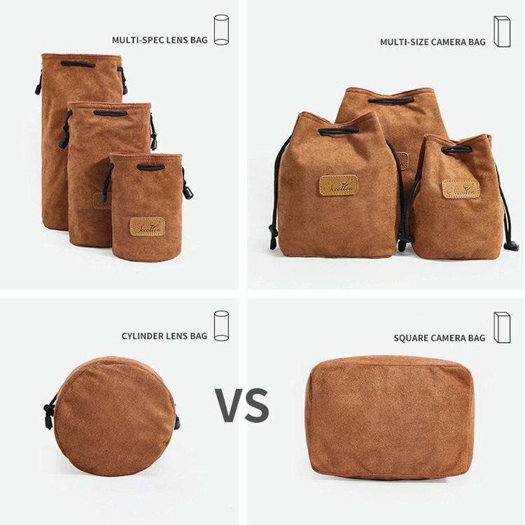 S.C.COTTON Liner Shockproof Digital Protection Portable SLR Lens Bag Micro Single Camera Bag Roun...