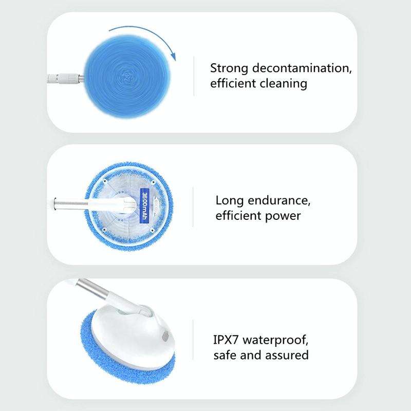 Wireless Electric Intelligent Telescopic Glass Wipe Window Cleaner (Blue)