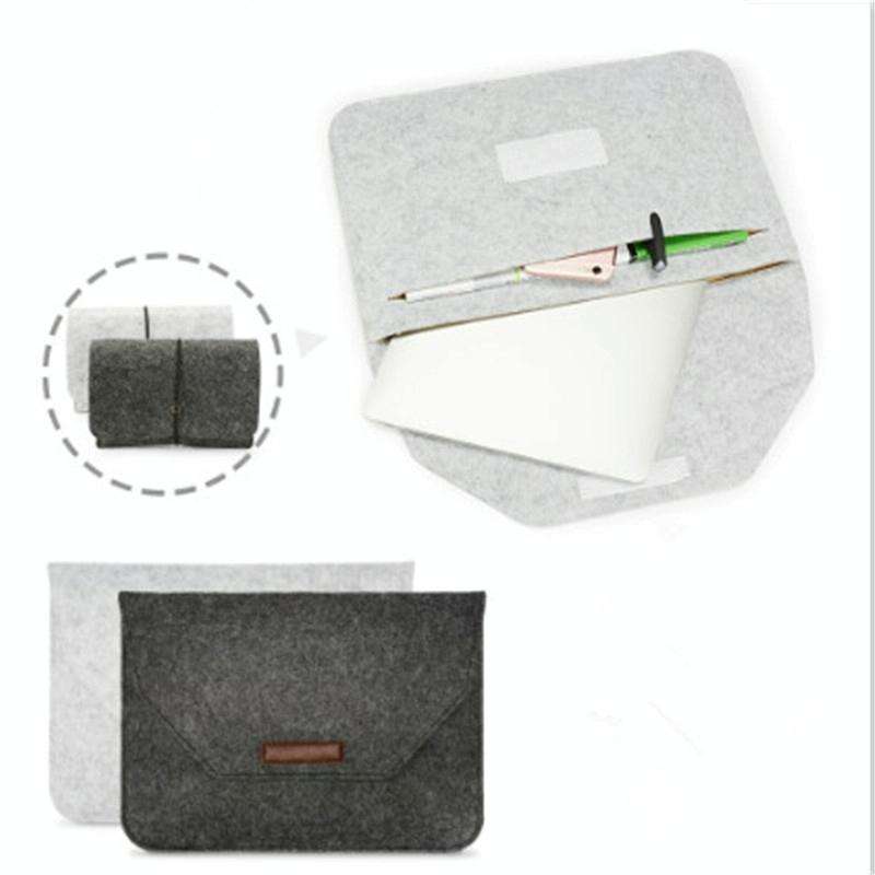 Portable Air Permeable Felt Sleeve Bag for MacBook Laptop, with Power Storage Bag, Size:15 inch(G...