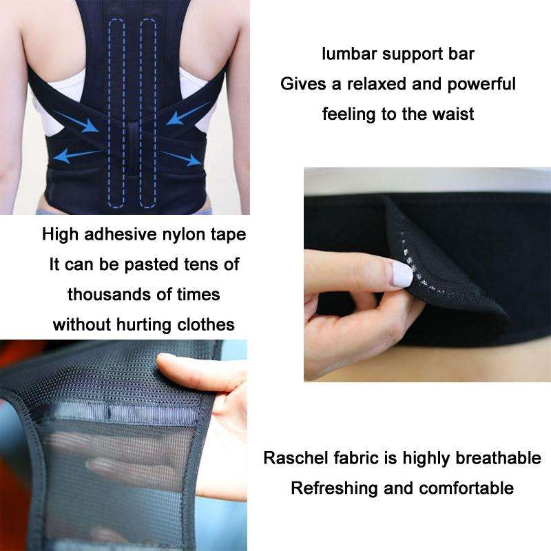 Breathable Anti-hunchback Posture Correction Belt, Specification: M(Black)