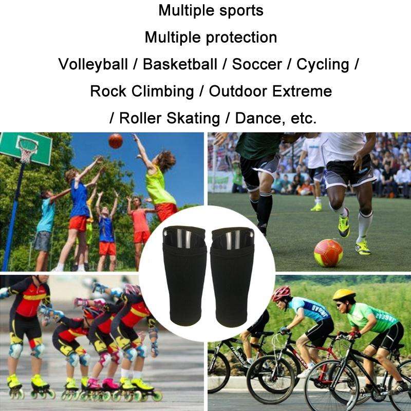Football Shin Pads + Socks Sports Protective Equipment, Color: Orange (S)
