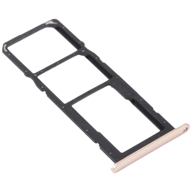 SIM Card Tray + SIM Card Tray + Micro SD Card Tray for Huawei Y7a (Gold)