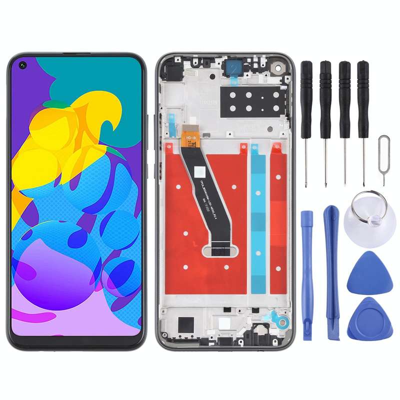 OEM LCD Screen for Honor Play 4T Digitizer Full Assembly With Frame(Black)