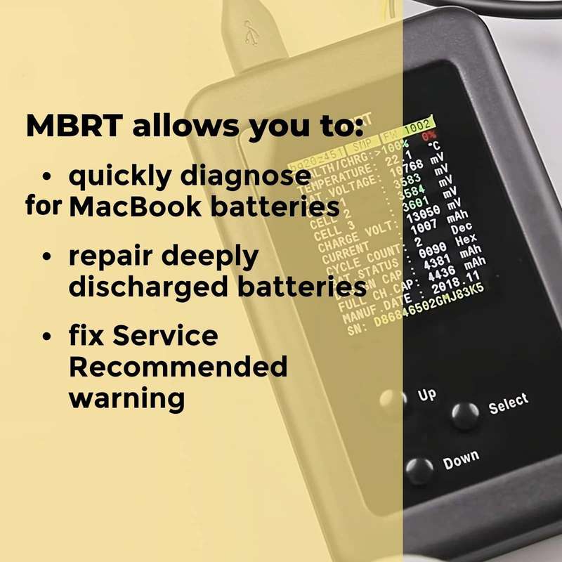For MacBook Models From 2009-2022 MBRT Lite Battery Repair Box