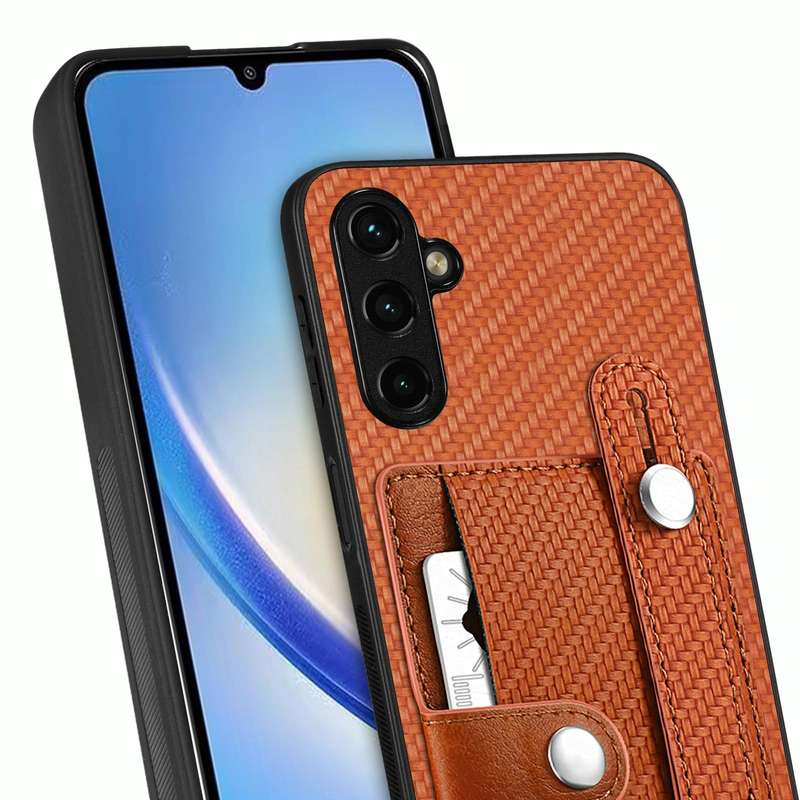For Samsung Galaxy A34 5G Wristband Kickstand Card Wallet Back Cover Phone Case with Tool Knife(G...