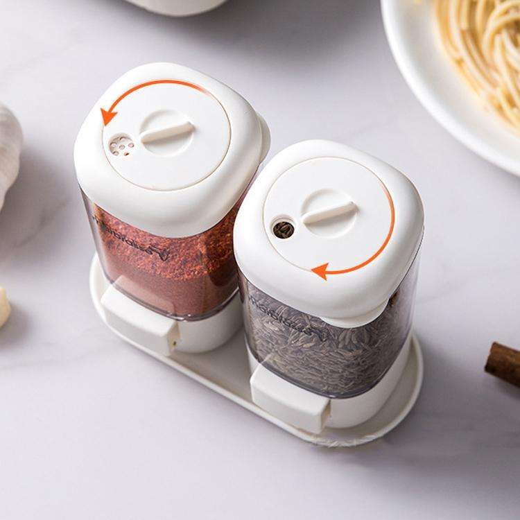 Marbrasse Metering Seasoning Box Pressing Type Seasoning Bottle Rotary Sealing Household Kitchen ...