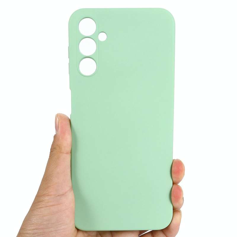 For Samsung Galaxy A14 5G Solid Color Liquid Silicone Shockproof Full Coverage Phone Case(Green)