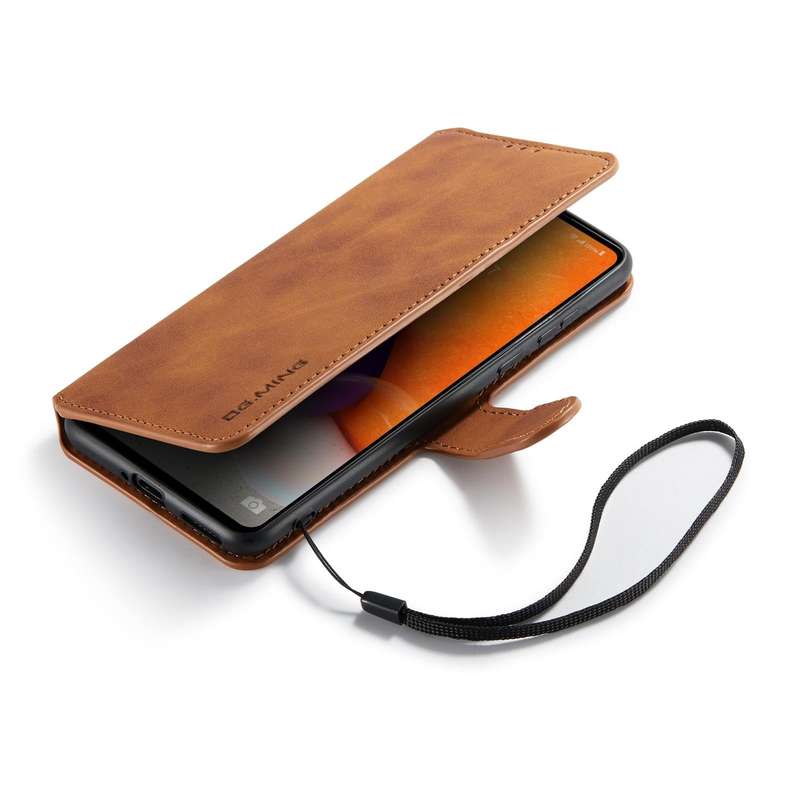 For Samsung Galaxy A73 5G DG.MING Retro Oil Edge Flip Leather Phone Case(Brown)