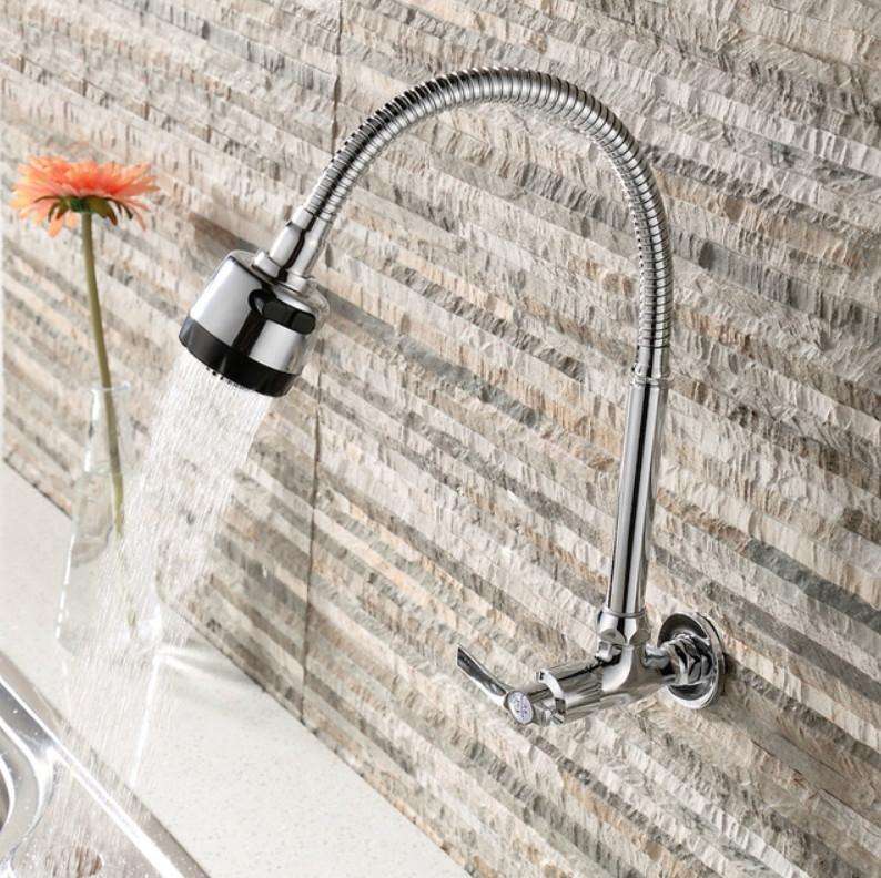 Kitchen Faucet Anti-splash Head Wash Basin Sink Universal Rotatable Faucet Full Copper Joint, Sty...