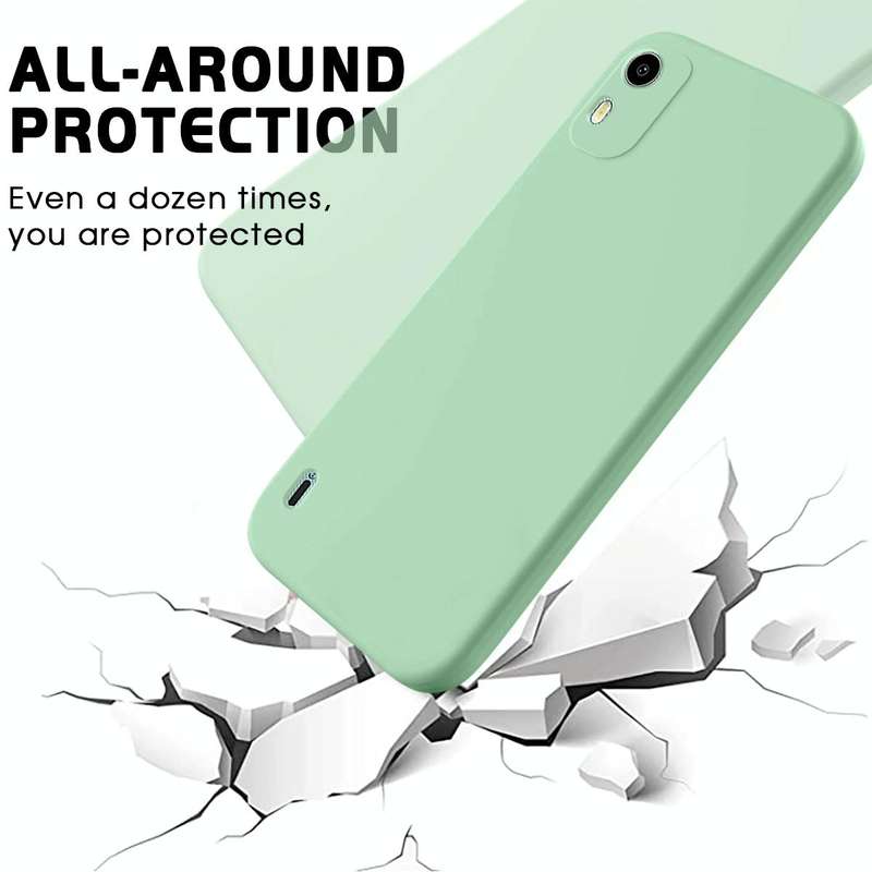 For Nokia C12 / C12 Pro / C12 Plus Pure Color Liquid Silicone Shockproof Phone Case(Green)
