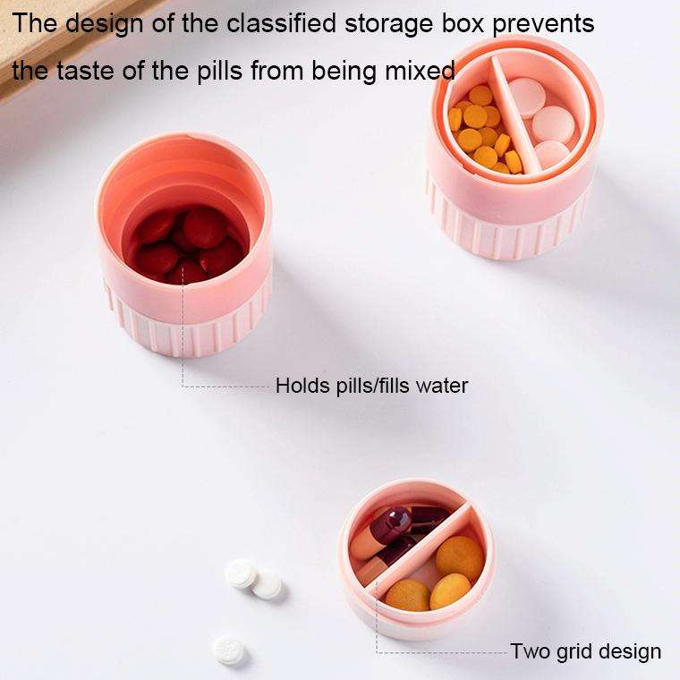 HH654 4 in 1 Multifunctional Portable Pill Box(White)