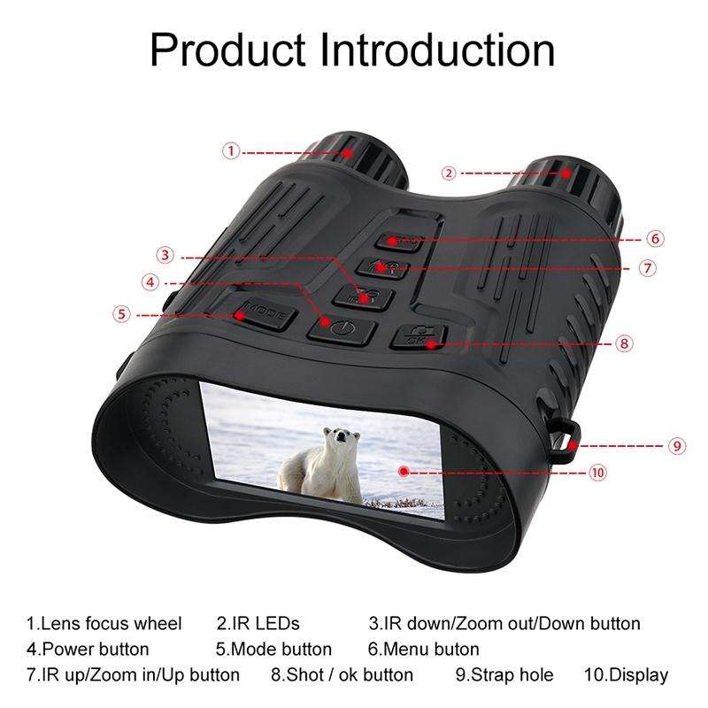 GVDA GD908 3.2 inch TFT Screen Binoculars 4K Infrared Night Vision Binoculars