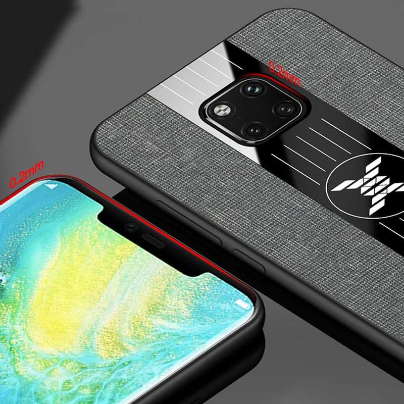 For Huawei Mate 20 Pro XINLI Stitching Cloth Textue Shockproof TPU Protective Case(Black)