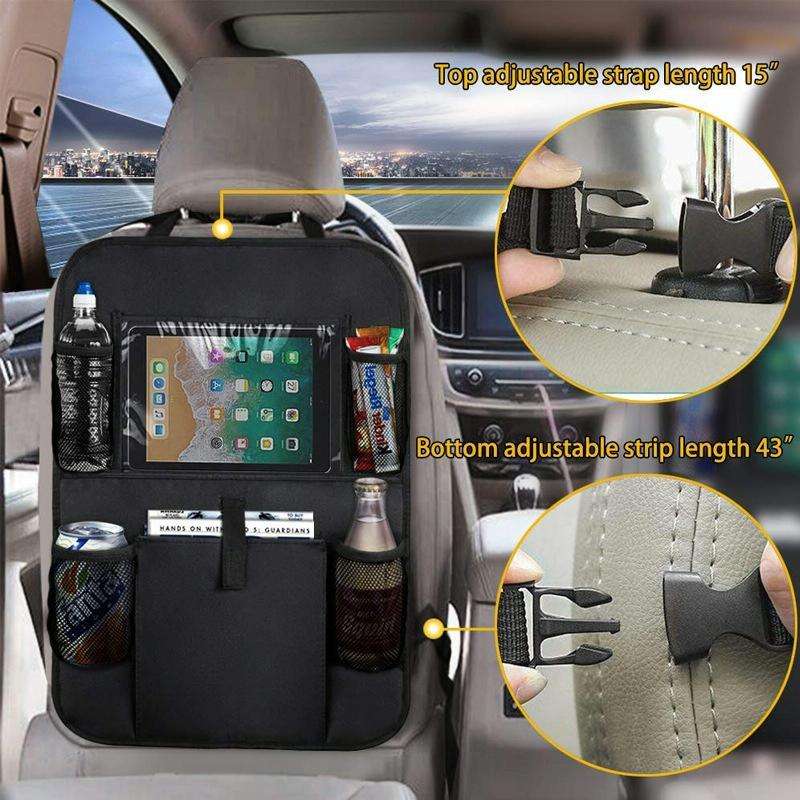 Car Seatback Organiser Storage Hanging Bag(Black)