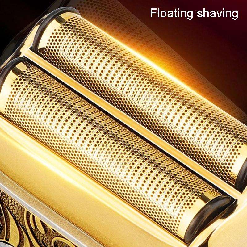 Men Bald Haircut 2 In 1 Electric Hair Clipper Waterproof Set(Gold)