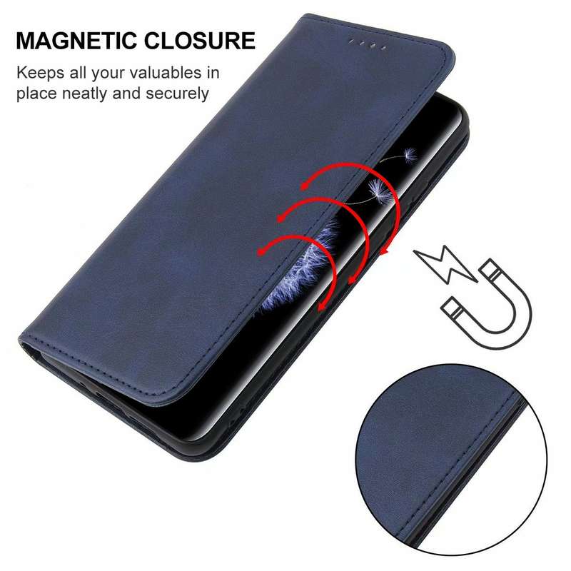 For Samsung Galaxy S9 Magnetic Closure Leather Phone Case(Blue)