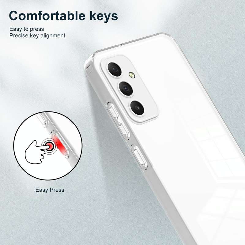 For Samsung Galaxy A35 3 in 1 Clear TPU Color PC Frame Phone Case(White)