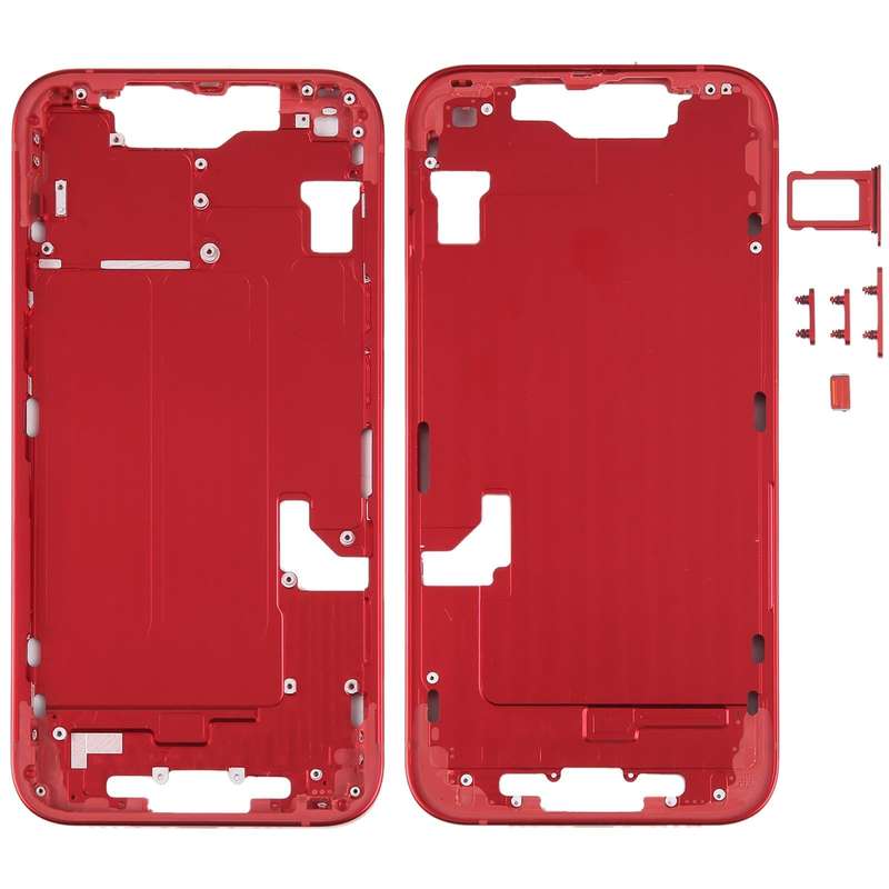 For iPhone 14 Middle Frame with Side Keys (Red)