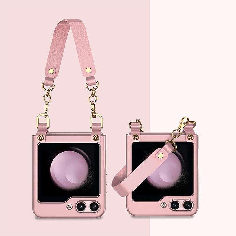 For Samsung Galaxy Z Flip5 GKK Ultra-thin Handbag Phone Case(Pink)