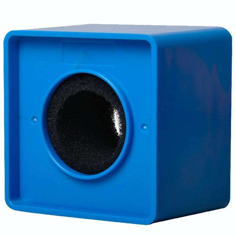 Interview Microphone Logo Flag Station, Spec: Square Blue