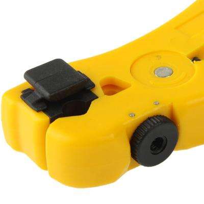 Multi-function Coaxial Cable / Network Cable / Phone Line / Flat Cable Stripper(Yellow)