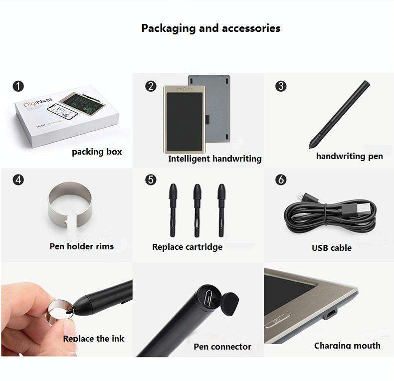 Portable 9-inch Smart Digital Drawing Board Bluetooth USB Connected To Mobile Phone, Cloud Note w...
